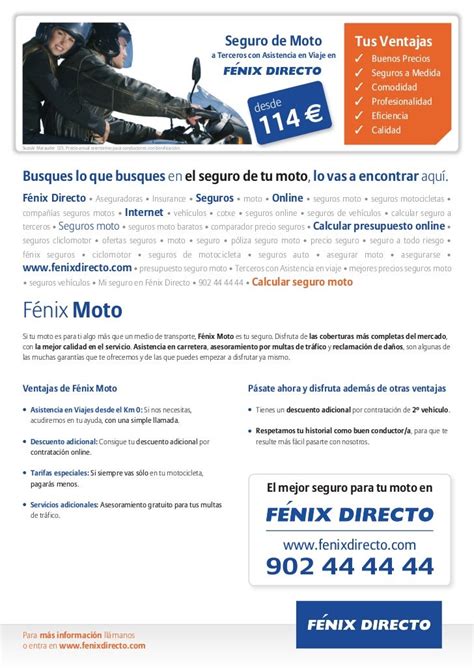 fenix directo|Seguros de moto online 